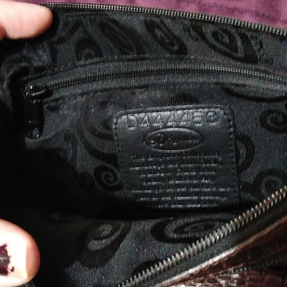 Small Brighton faux leather faux crocodile purse - Picture 9 of 13